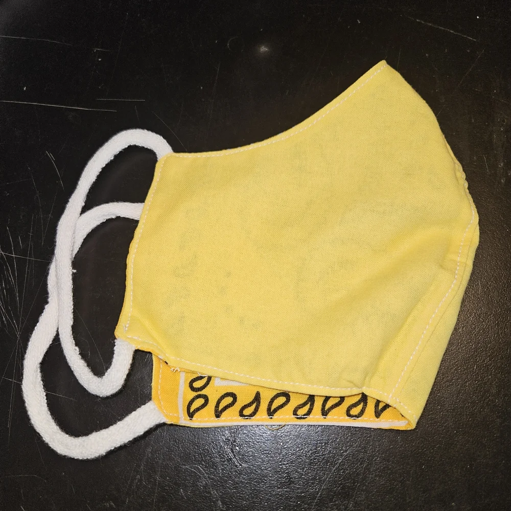 Yellow Bandana Print Face Mask